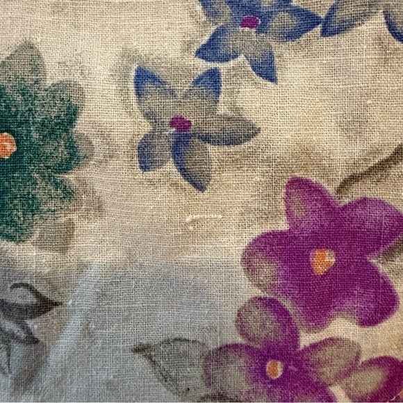 Vintage Red Rover Linen Floral Sleeveless Button-Up Shirt Size M Women - Picture 8 of 8